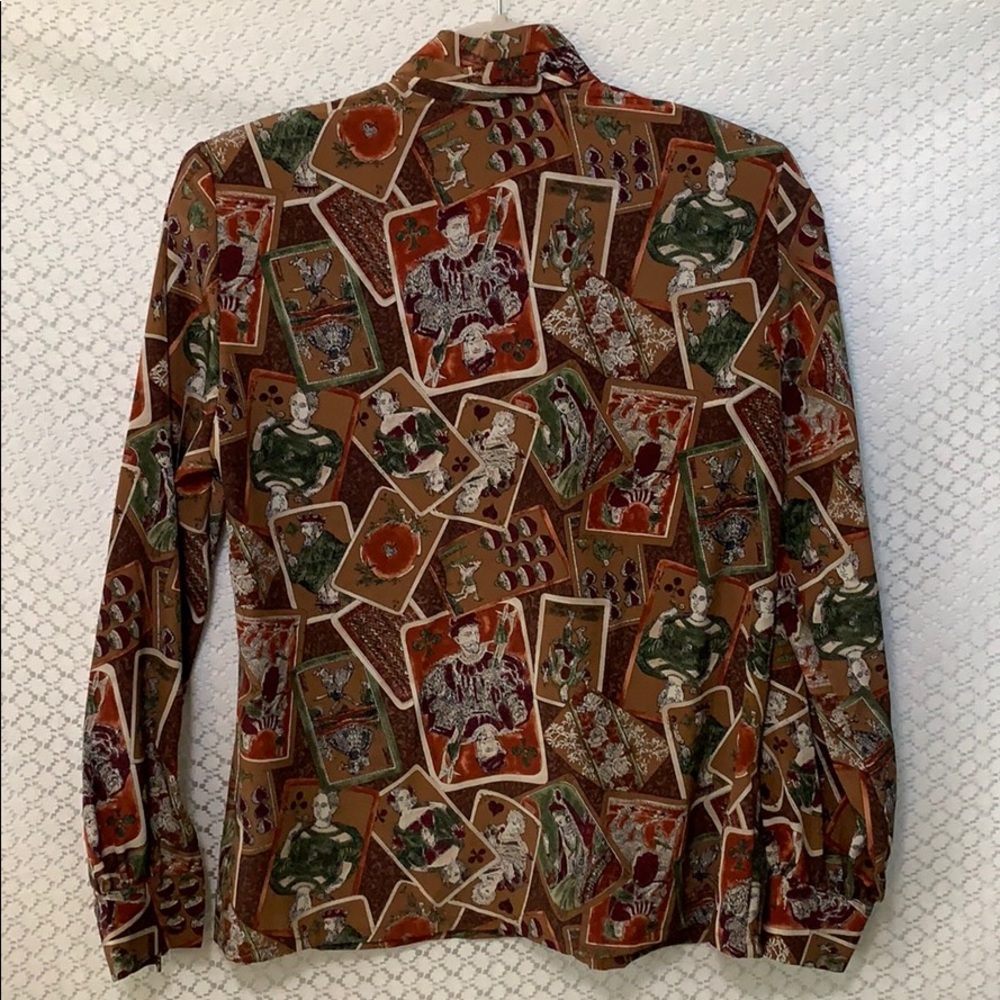 Pendleton Playing Cards Printed Blouse - image 6